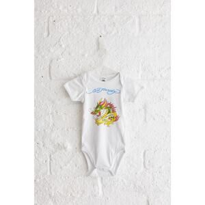 Ed Hardy Baby9/12M White Dragon Graphic Bodysuit Y2K 2009 NWT